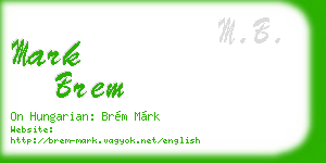 mark brem business card